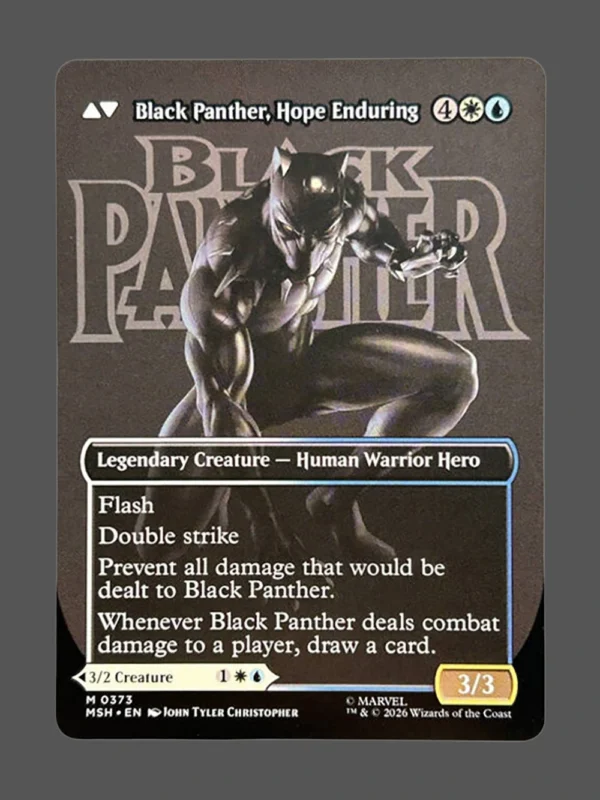 Black Panther, Hope Enduring Holo MTG Proxy | Marvel Snap