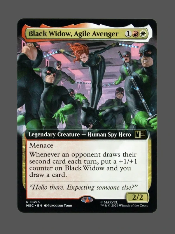 Black Widow, Agile Avenger Holo MTG Proxy | Marvel Snap