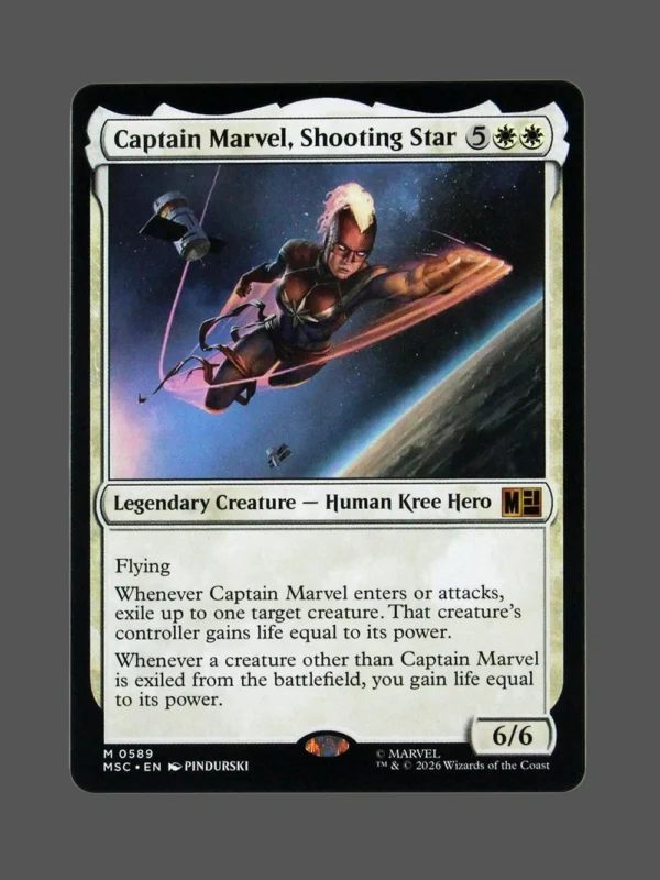 Captain Marvel, Shooting Star Holo MTG Proxy | Marvel Snap