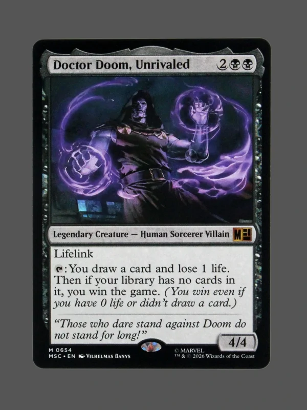 Doctor Doom, Unrivaled Holo MTG Proxy | Marvel Snap