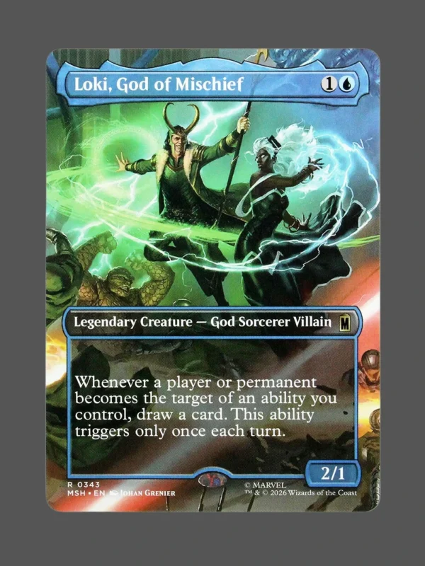 Loki, God of Mischief Holo MTG Proxy | Marvel Snap