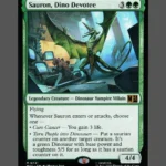 Sauron, Dino Devotee Holo MTG Proxy | Marvel Snap