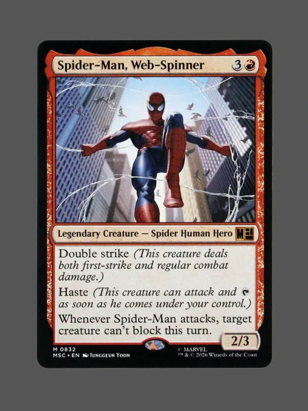 Spider-Man, Web-Spinner Holo MTG Proxy | Marvel Snap