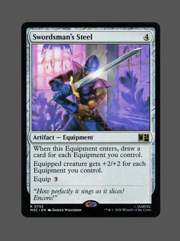 Swordsman's Steel Holo MTG Proxy | Marvel Snap