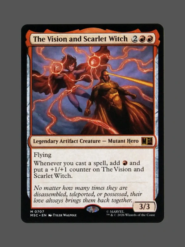 The Vision and Scarlet Witch Holo MTG Proxy | Marvel Snap
