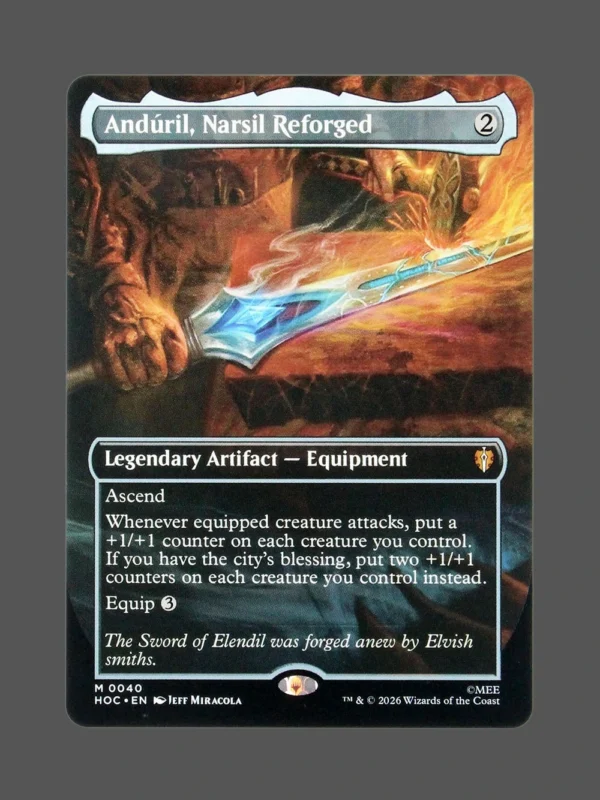Andúril, Narsil Reforged Holo MTG Proxy | Hour of Devastation