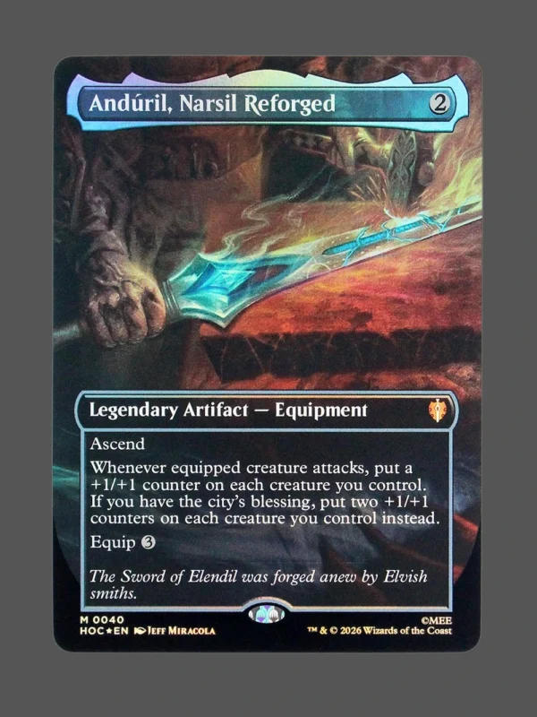 Andúril, Narsil Reforged Foil MTG Proxy | The Hobbit Eternal