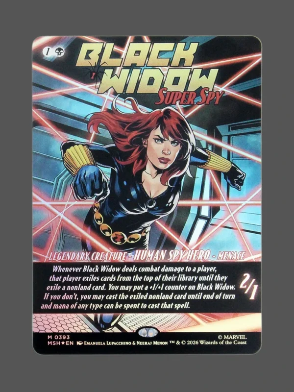 Black Widow Super Spy Foil MTG Proxy | Marvel Snap