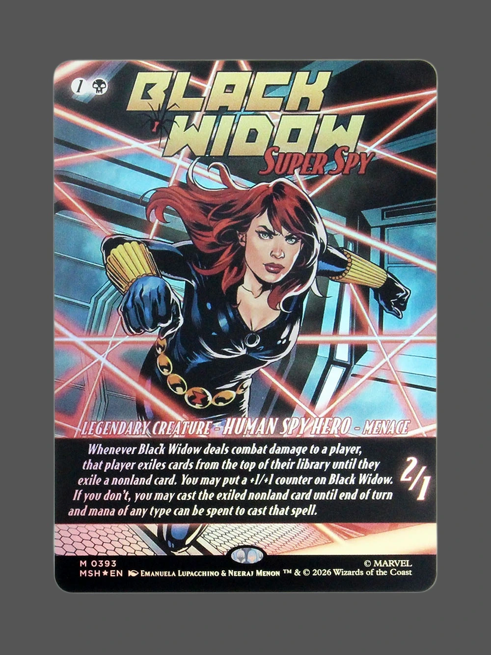 Black Widow Super Spy Foil MTG Proxy | Marvel Snap Black Widow Super Spy Foil MTG Proxy | Marvel Snap