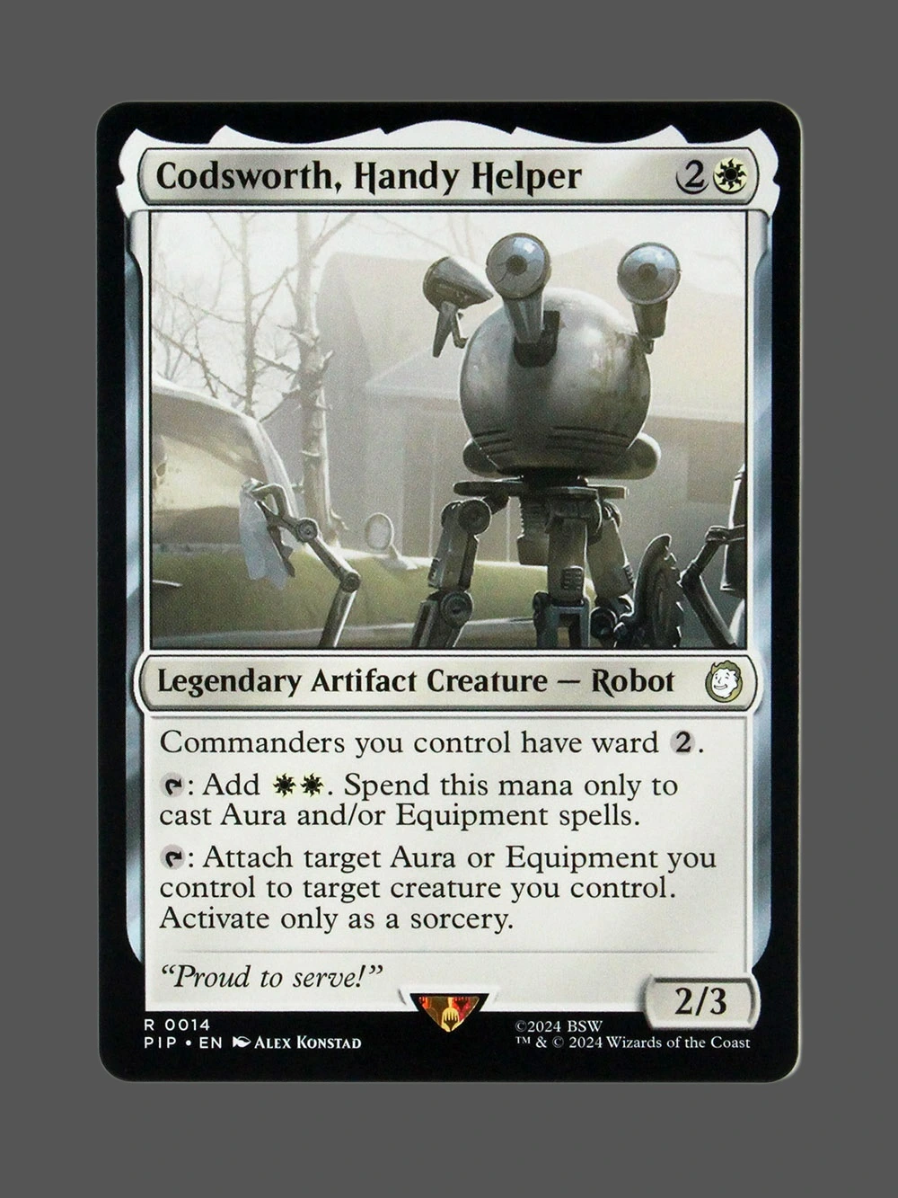 Codsworth, Handy Helper Holo MTG Proxy | Fallout Codsworth, Handy Helper Holo MTG Proxy | Fallout