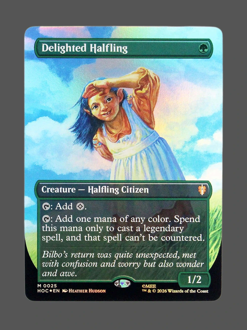 Delighted Halfling Foil MTG Proxy | The Hobbit Eternal Delighted Halfling Foil MTG Proxy | The Hobbit Eternal