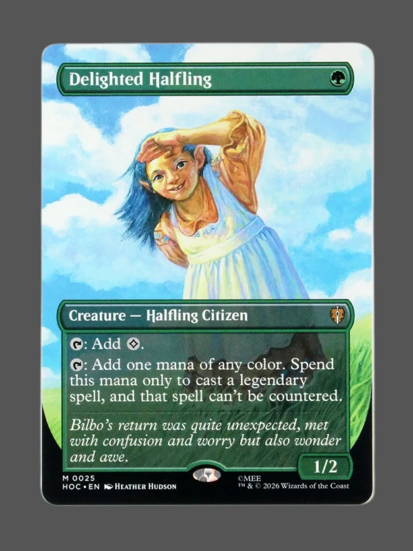 Delighted Halfling Holo MTG Proxy | The Hobbit Eternal