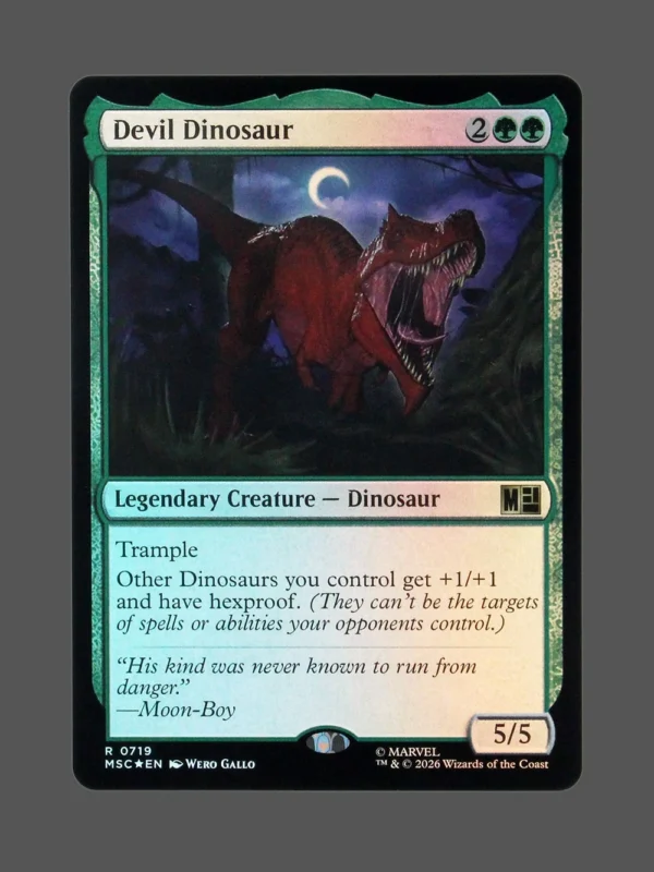 Devil Dinosaur Foil MTG Proxy