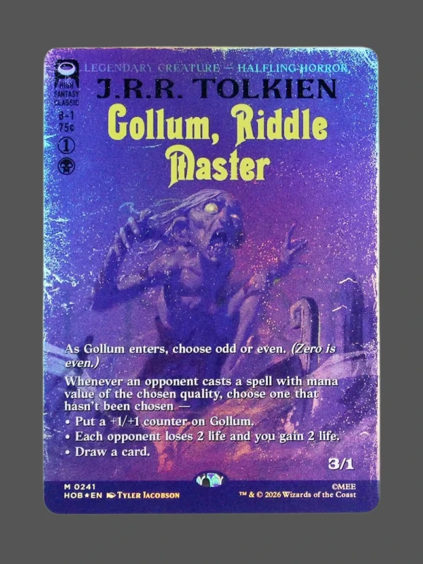 Gollum, Riddle Master Foil MTG Proxy | High Fantasy Classic