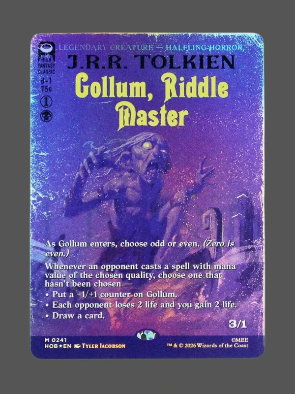 Gollum, Riddle Master Foil MTG Proxy | High Fantasy Classic