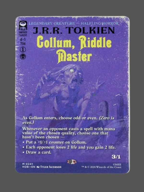 Gollum, Riddle Master Holo MTG Proxy | The Hobbit