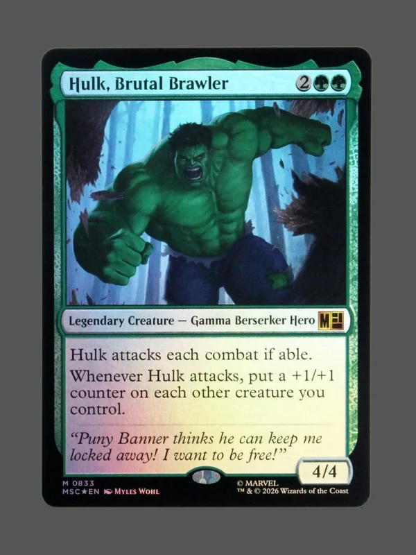 Hulk, Brutal Brawler Foil MTG Proxy