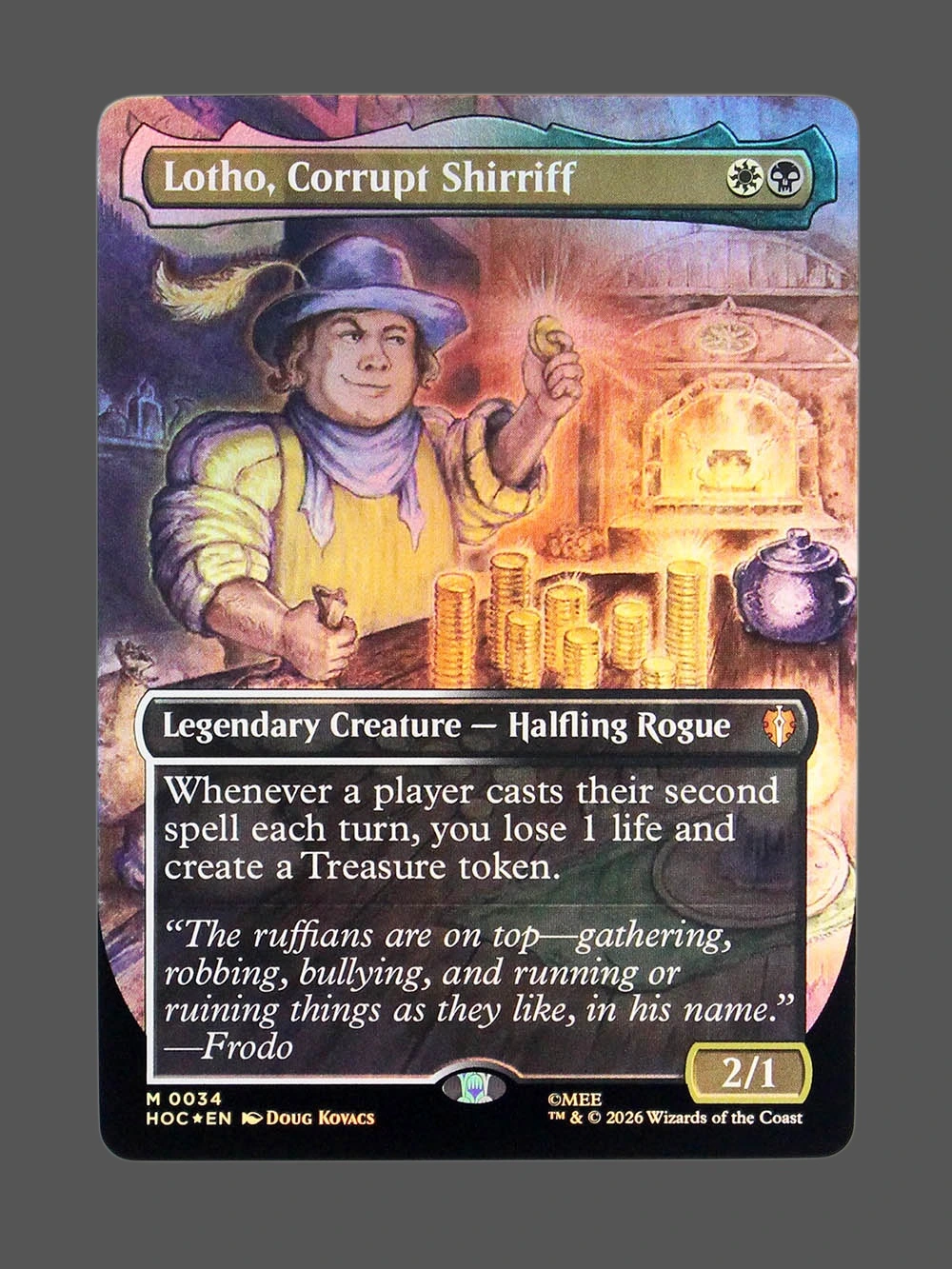 Lotho, Corrupt Shirriff Foil MTG Proxy | The Hobbit Eternal Lotho, Corrupt Shirriff Foil MTG Proxy | The Hobbit Eternal