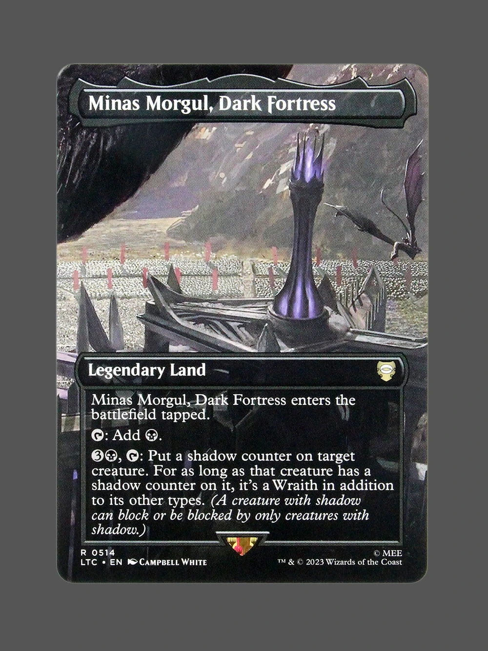 Minas Morgul, Dark Fortress Holo MTG Proxy | Tales of Middle-earth Commander Minas Morgul, Dark Fortress Holo MTG Proxy