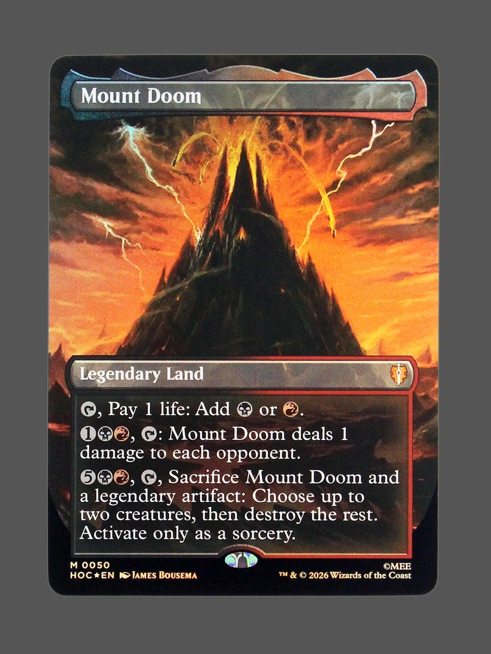 Mount Doom Foil MTG Proxy | The Hobbit Eternal Mount Doom Foil MTG Proxy | The Hobbit Eternal