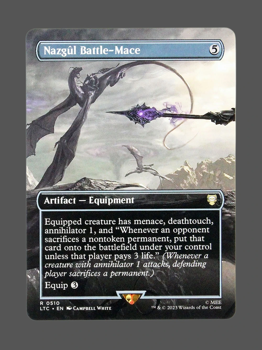 Nazgûl Battle-Mace Holo MTG Proxy | Tales of Middle-earth Commander Nazgûl Battle-Mace Holo MTG Proxy