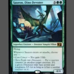 Sauron, Dino Devotee Foil MTG Proxy