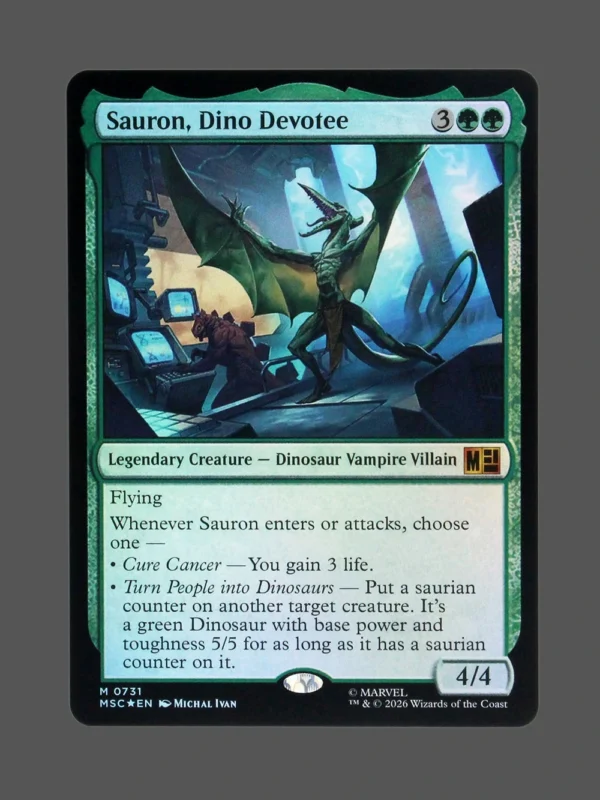 Sauron, Dino Devotee Foil MTG Proxy