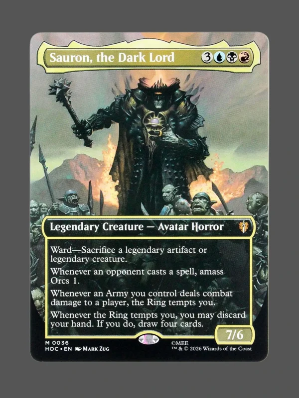 Sauron, the Dark Lord Holo MTG Proxy | The Hobbit Eternal
