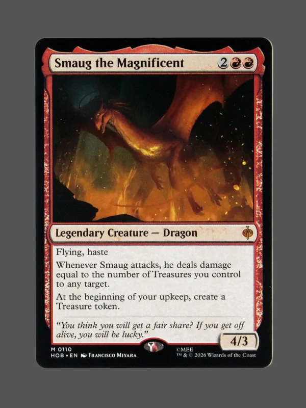 Smaug the Magnificent Holo MTG Proxy | The Hobbit