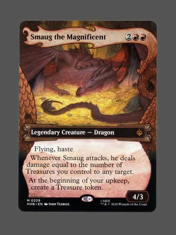 Smaug the Magnificent Holo MTG Proxy | The Hobbit