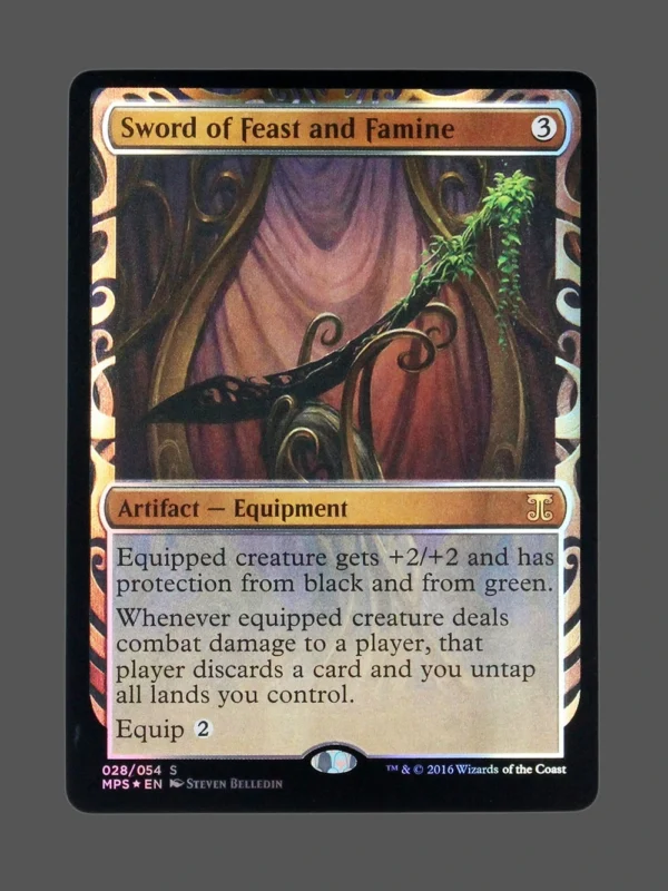 Sword of Feast and Famine Foil MTG Proxy