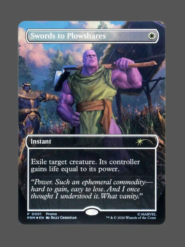 Swords to Plowshares Foil MTG Proxy | Marvel