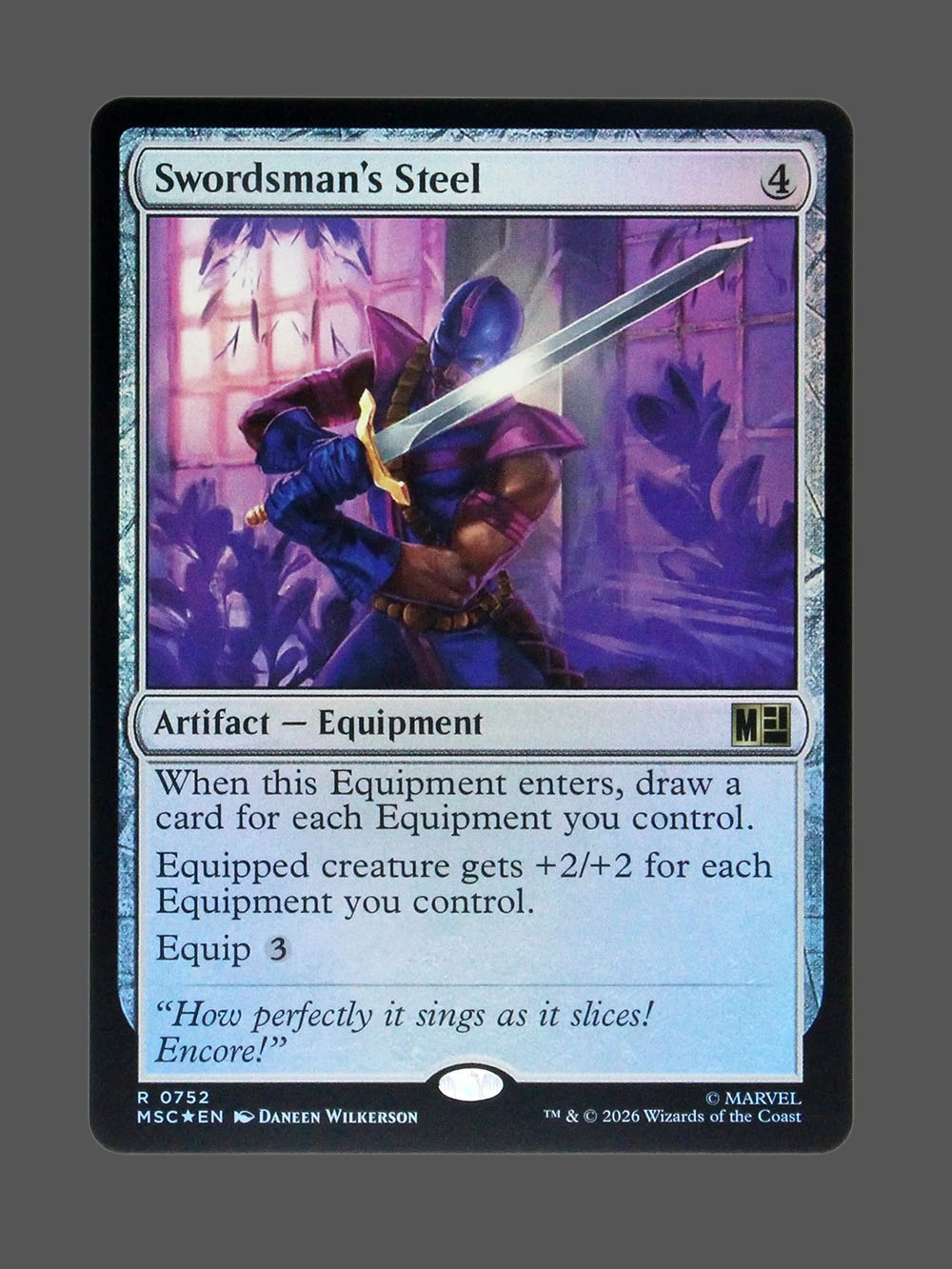 Swordsman's Steel Foil MTG Proxy | Marvel Super Heroes Commander Swordsman's Steel Foil MTG Proxy