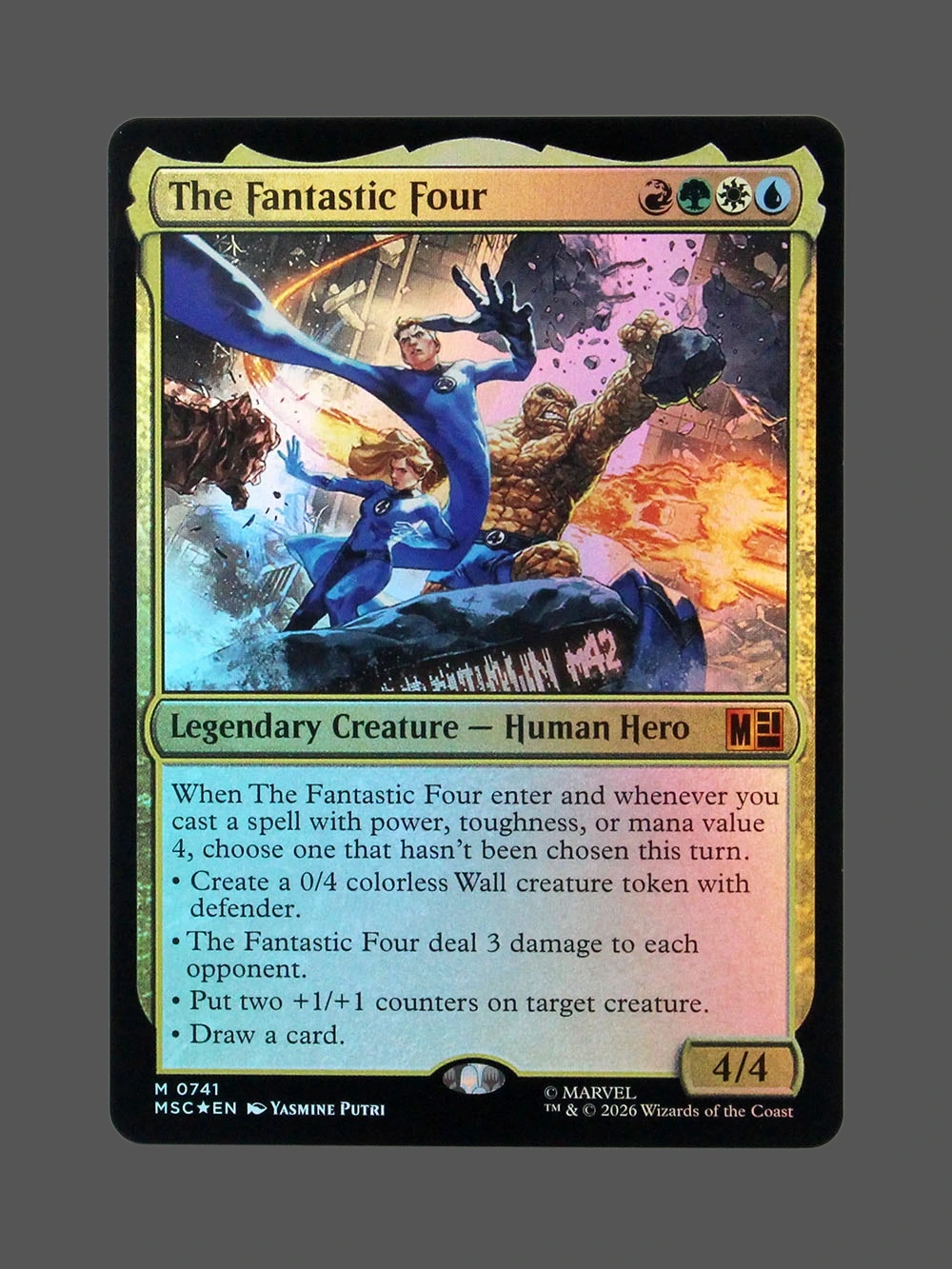 The Fantastic Four Foil MTG Proxy | Marvel Super Heroes Commander The Fantastic Four Foil MTG Proxy