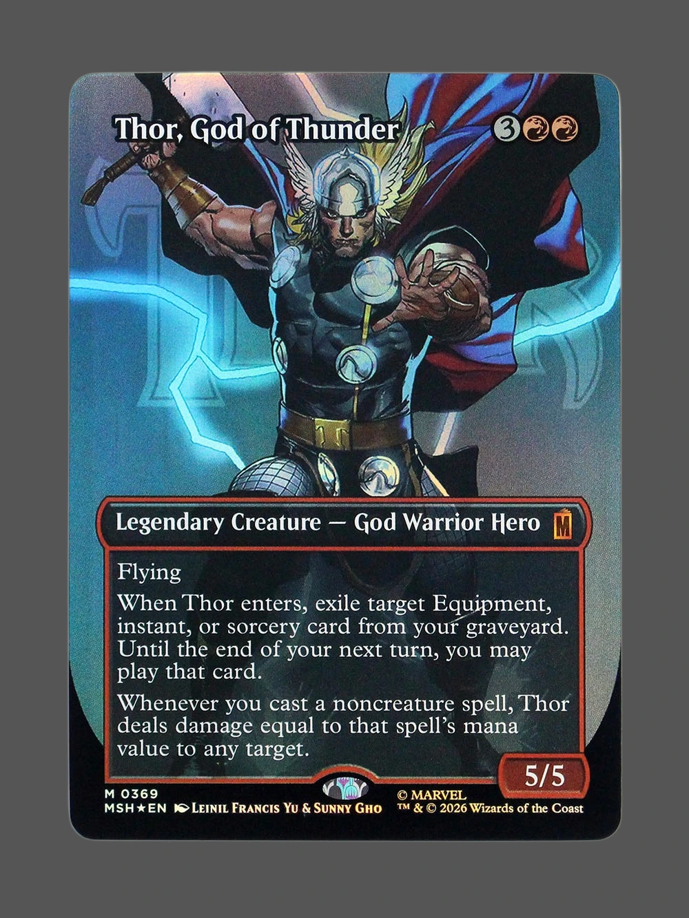 Thor, God of Thunder Foil MTG Proxy | Marvel Super Heroes Thor, God of Thunder Foil MTG Proxy | Marvel Super Heroes