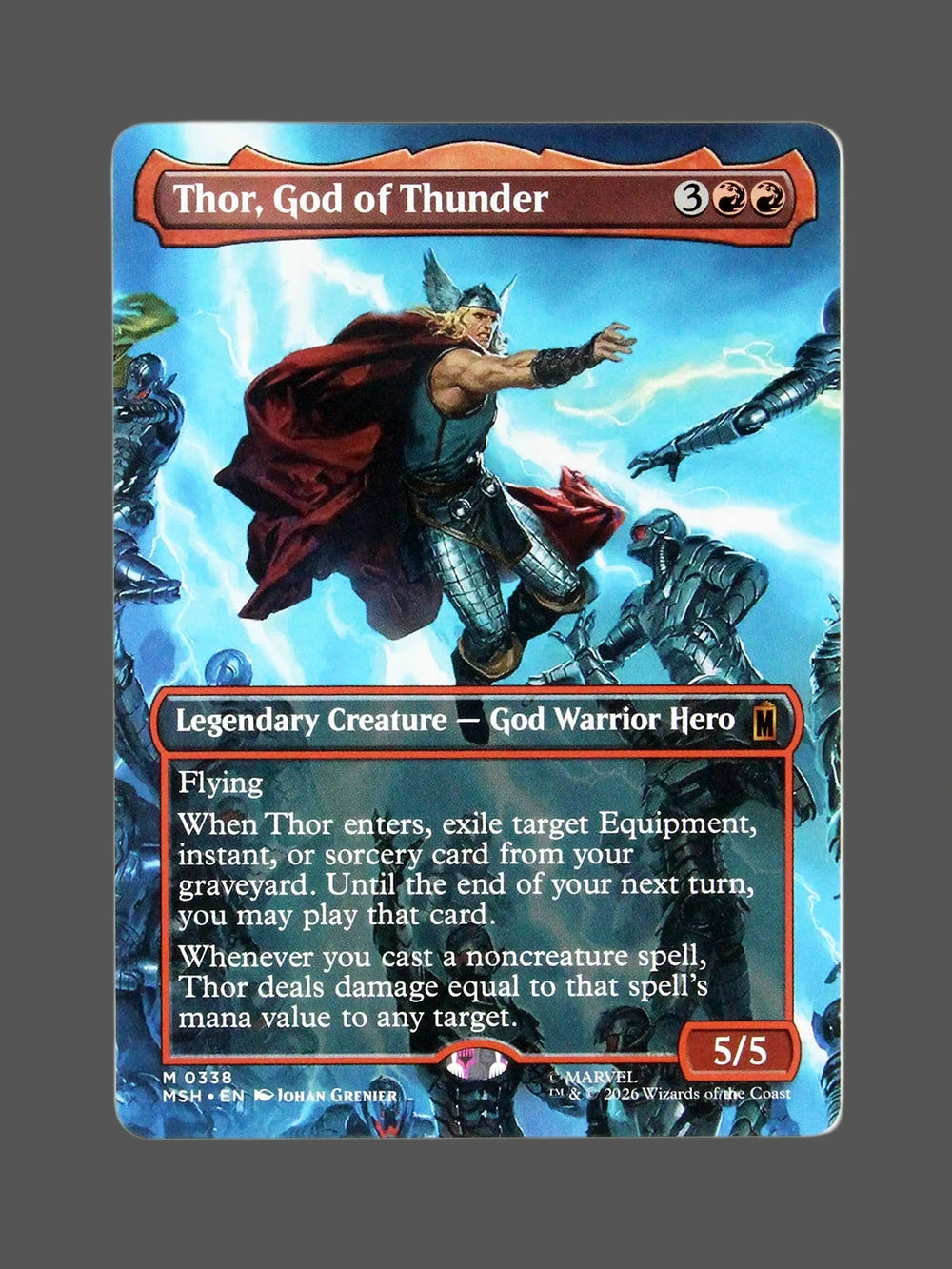 Thor, God of Thunder Holo MTG Proxy | Marvel Super Heroes Thor, God of Thunder Holo MTG Proxy | Marvel Super Heroes