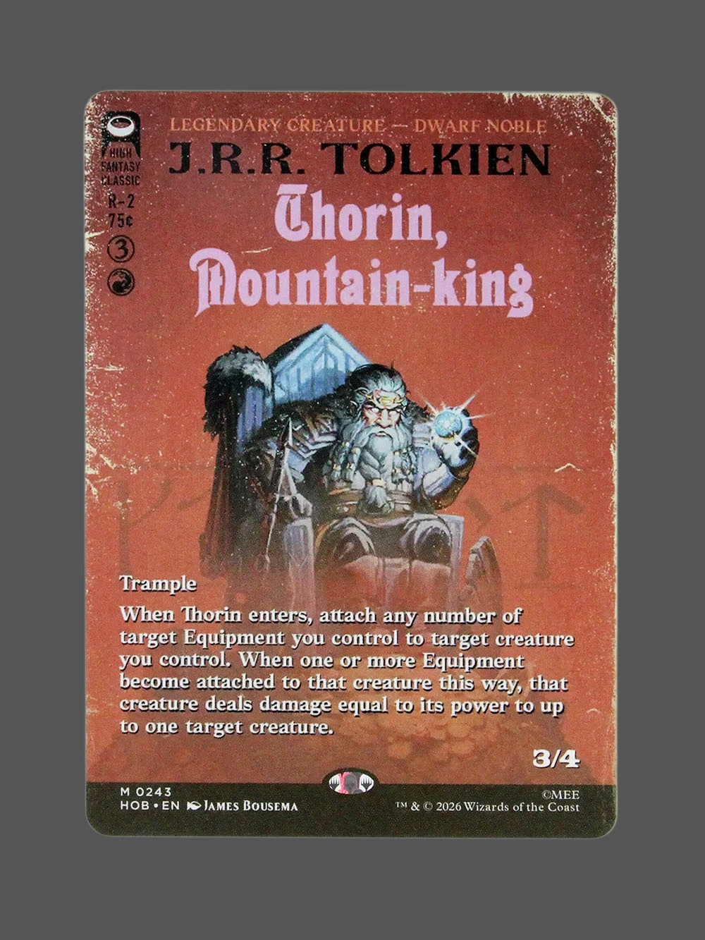 Thorin, Mountain-king Holo MTG Proxy | The Hobbit Thorin, Mountain-king Holo MTG Proxy | The Hobbit