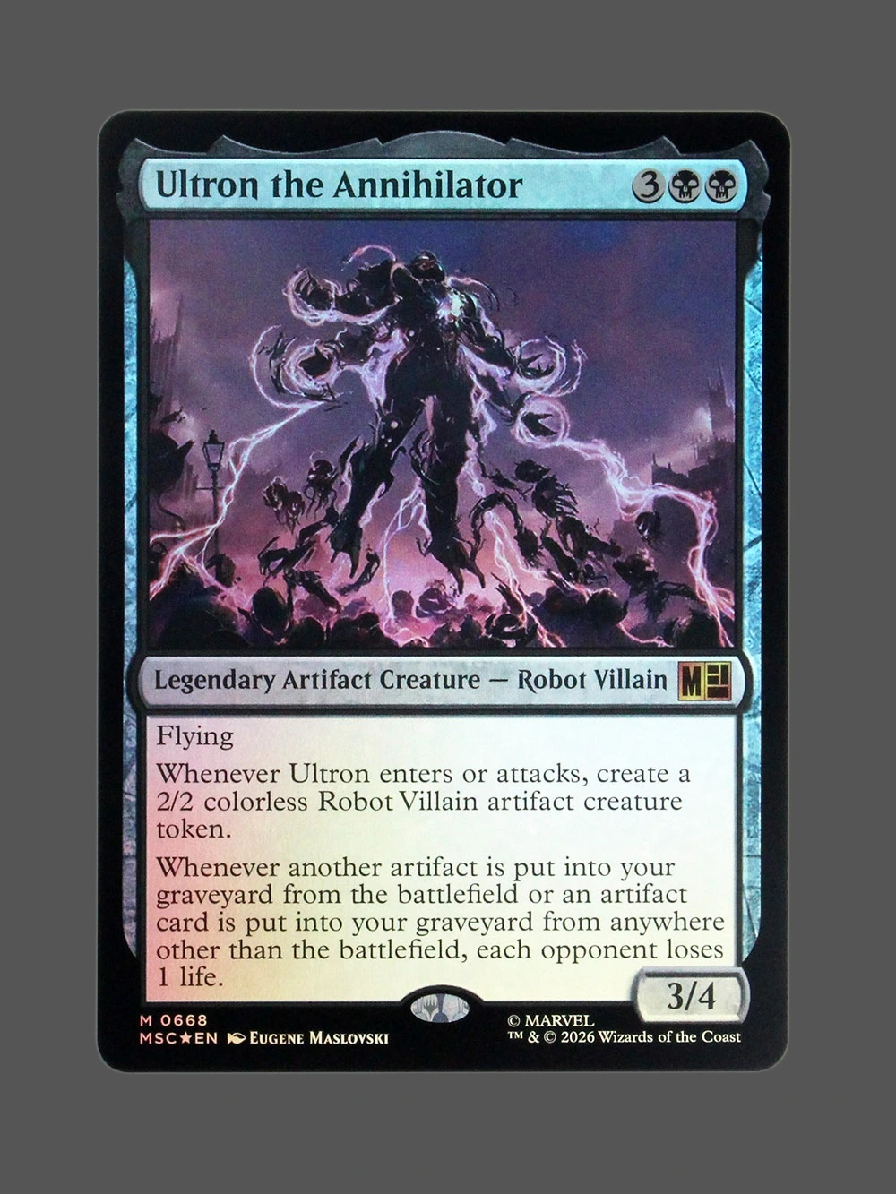Ultron the Annihilator Foil MTG Proxy | Marvel Super Heroes Commander Ultron the Annihilator Foil MTG Proxy