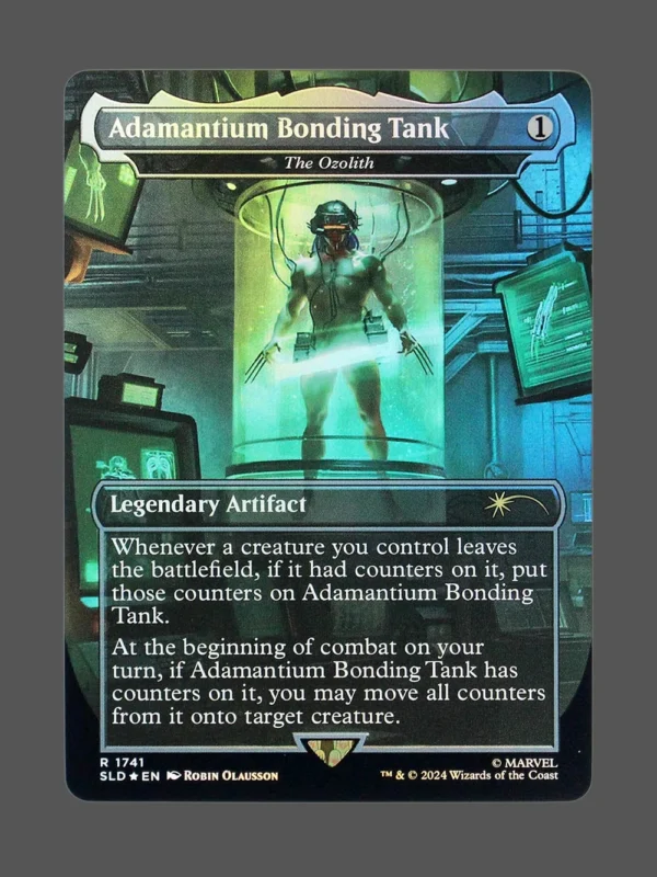 Adamantium Bonding Tank (The Ozolith) Foil MTG proxy card from Secret Lair Drop #1741