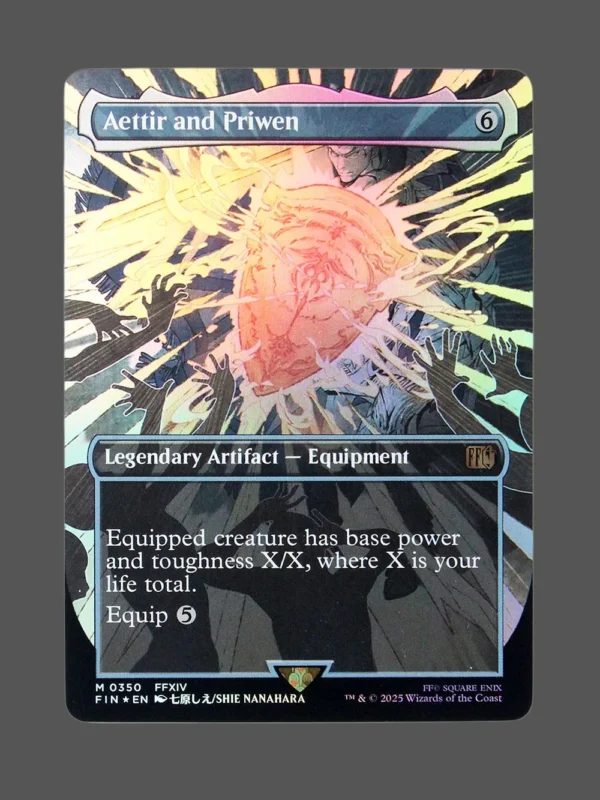 Aettir and Priwen Foil MTG proxy card from Final Fantasy #350