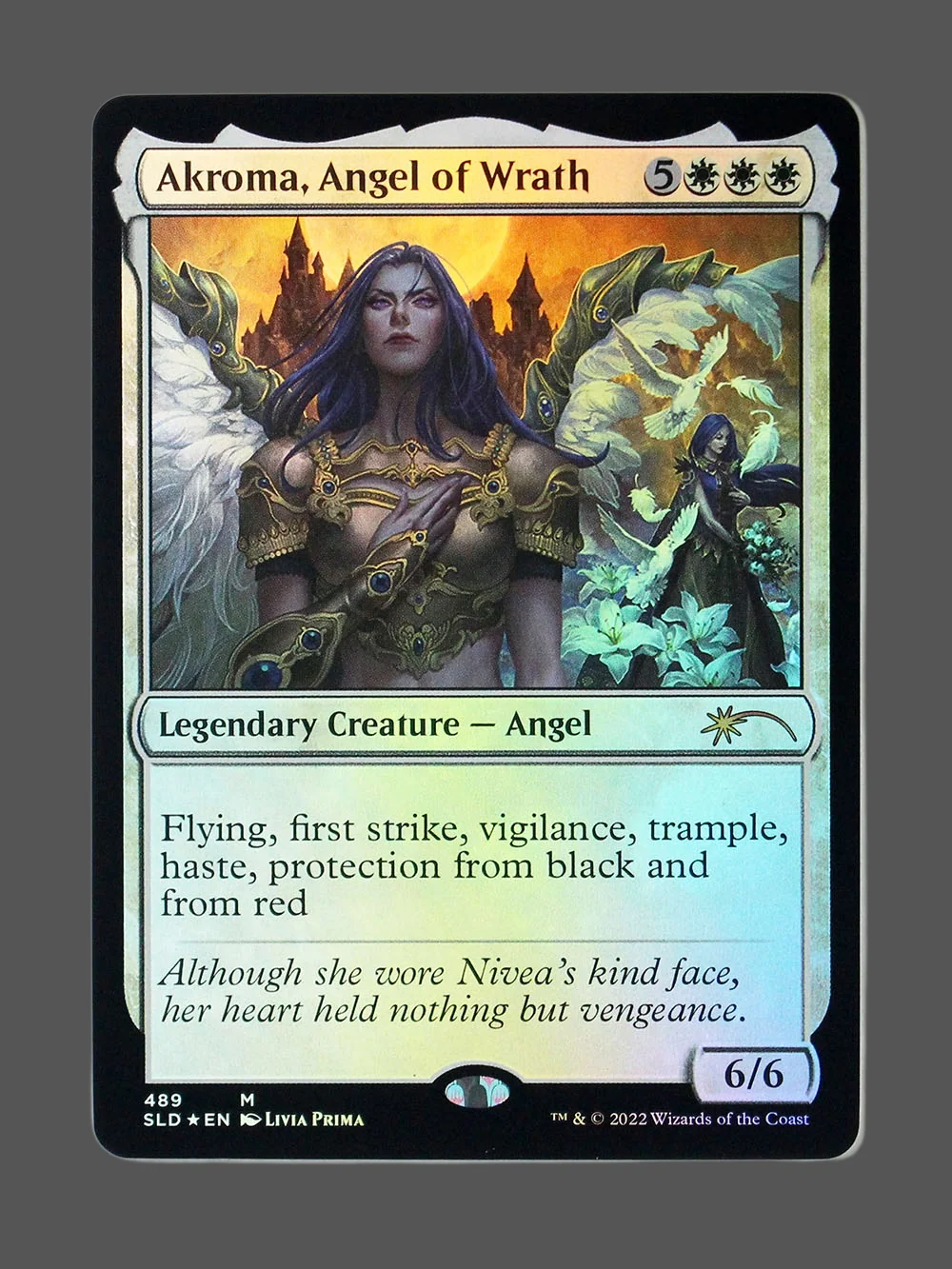 akroma-angel-of-wrath-489-foil.webp Akroma, Angel of Wrath Foil MTG proxy card from Secret Lair Drop #489