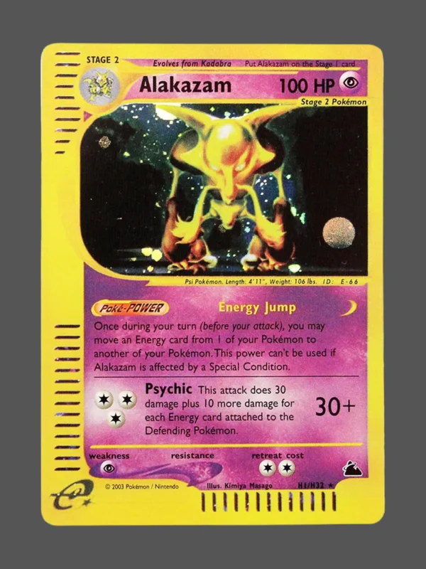 Alakazam Regular Pokemon proxy card from Skyridge #H1
