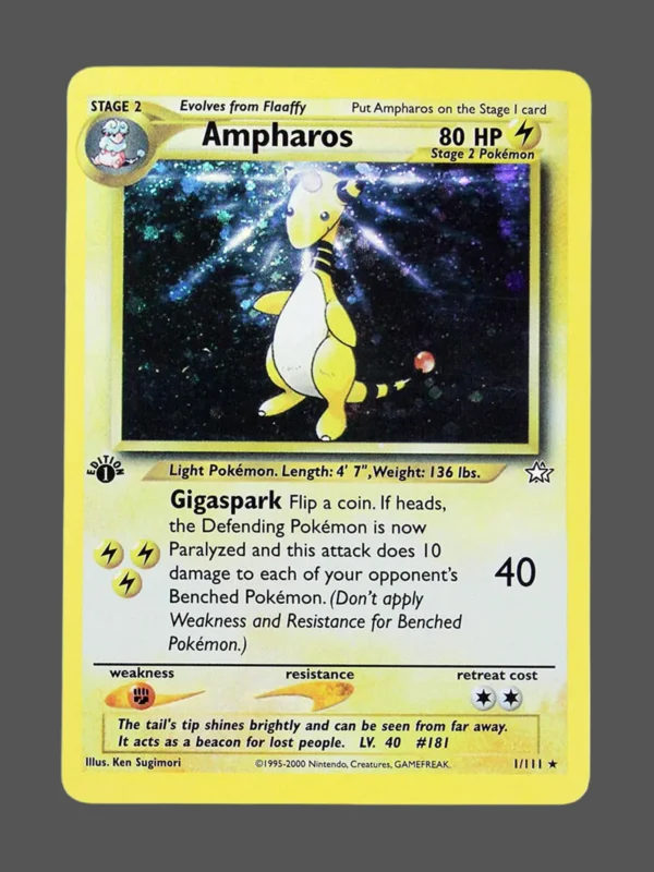 Ampharos Regular Pokemon proxy card from Neo Genesis #1