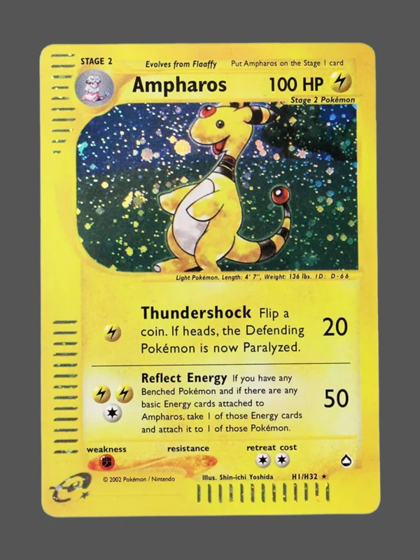 Ampharos Regular Pokemon proxy card from Aquapolis #H1