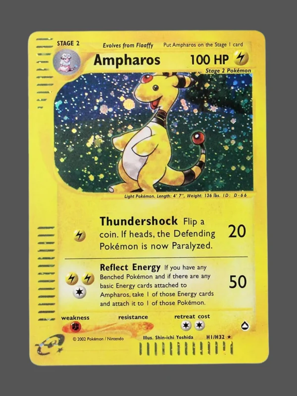 Ampharos Foil Pokemon proxy card from Aquapolis #H1