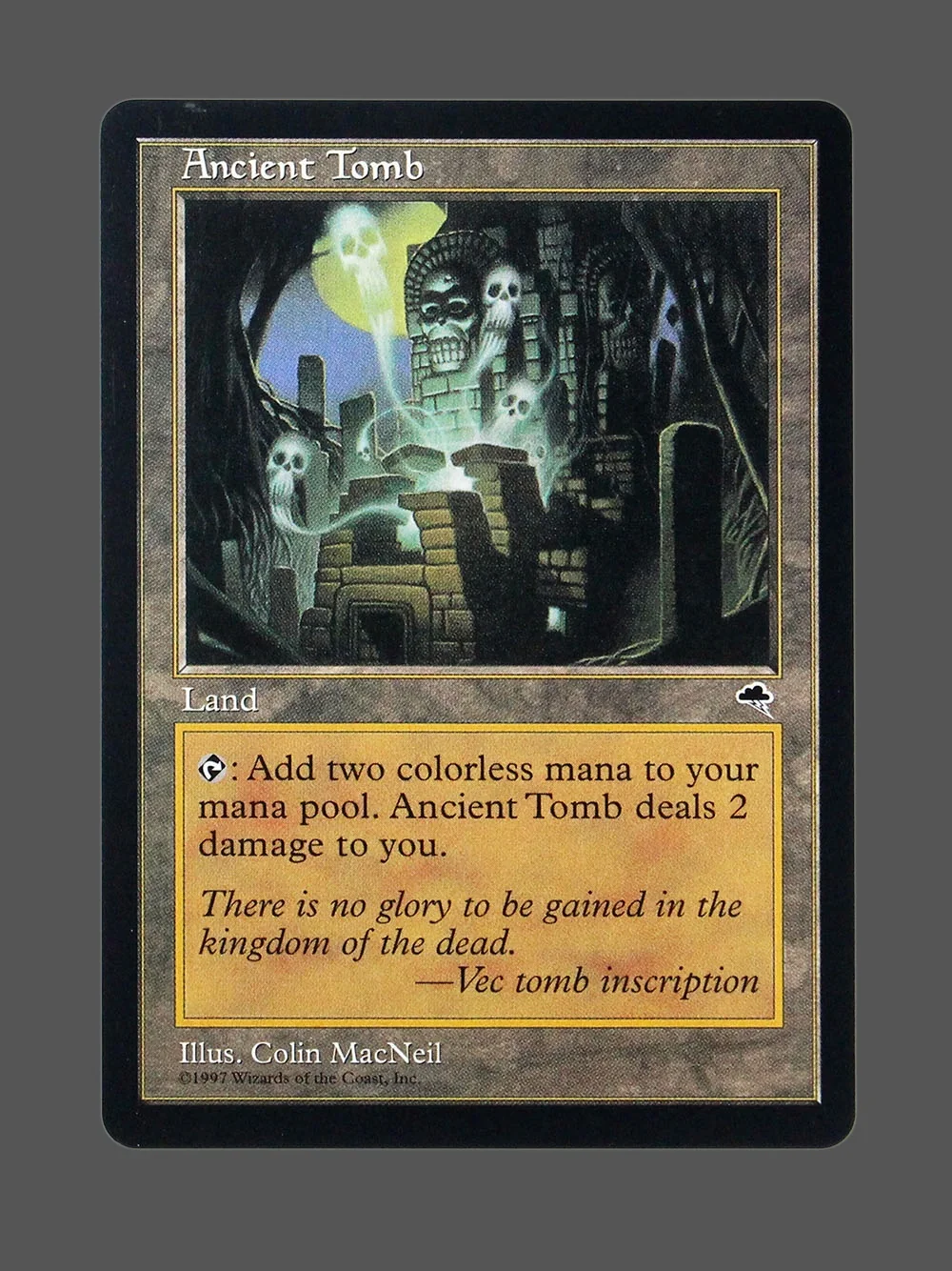 ancient-tomb-315-holo.webp Ancient Tomb Holo MTG proxy card from Tempest #315