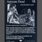 Animate Dead Holo MTG proxy card from The Zeta Set #155