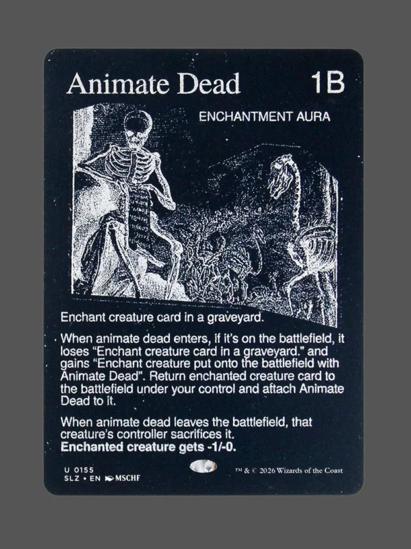 Animate Dead Holo MTG proxy card from The Zeta Set #155