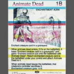 Animate Dead Holo MTG proxy card from The Zeta Set #276