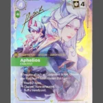Aphelios - Exalted Signature Foil Riftbound proxy card from Spiritforged #224*/221